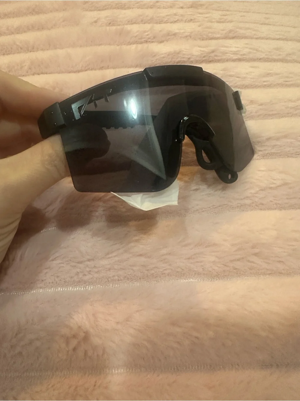 Sport Shield Sunglasses in Black with Dark Smoke Lens